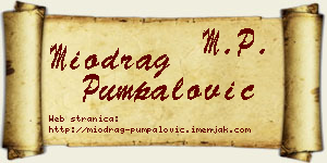 Miodrag Pumpalović vizit kartica